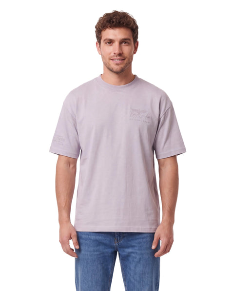 Playera Lila Boy London Hombre Estampado Tonal Original Brand