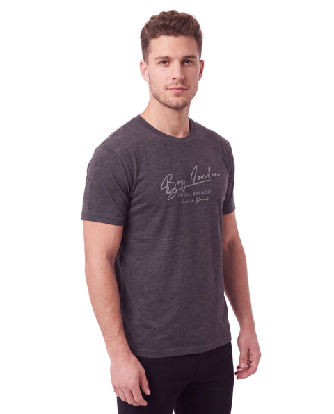 Playera Gris Oxford Boy London Firma Original Brand