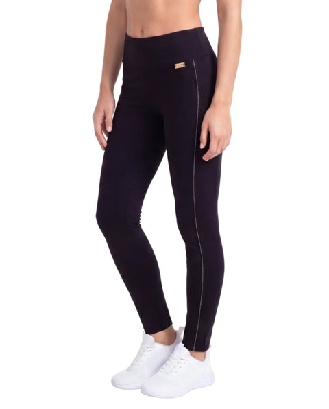 Leggins Boy London Mujer Negros Placa Dorada Placa