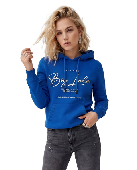 Sudadera Boy London Mujer Azul Rey Dorado Limited