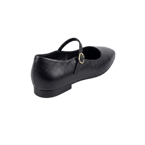 Zapato Mary Jane Boy London Mujer Negro Hebilla Dorada Shoes