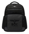 Mochila Boy London Negra Panel Vinipiel Águila Reliev