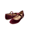 Zapato Mary Jane De Dama Boy London Terciopelo Vino shoes
