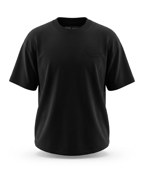 Playera Oversize Boy London Negro Relieve Tonal