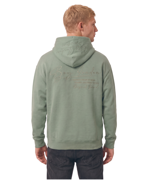 Sudadera Hoodie Oversize Boy London Verde Salvia Bordado hombre
