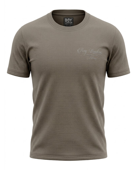 Playera de Hombre Boy London Original Brand Texturizada Gris Grafito