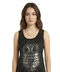 Blusa Boy London Mujer Negra Búho 3D Lentejuelas