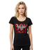 Playera Negra De Dama Letras Rojas Foil Y Aguila Boy London