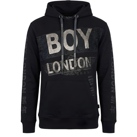 Sudadera Hoodie Boy London Negra Ligera Original Hombre