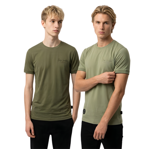 2 Pack Set Playera Verde Hombre Cuello Redondo Boy London Verde