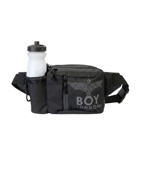 Cangurera Riñonera Reforzada Compartimiento Agua Boy London Color Gris Oscuro Diseño De La Tela Liso