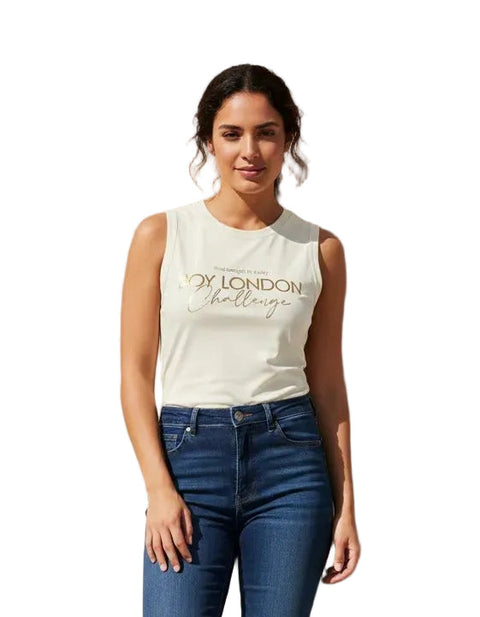 Playera Sin Mangas Hueso Mujer Boy London Challenge