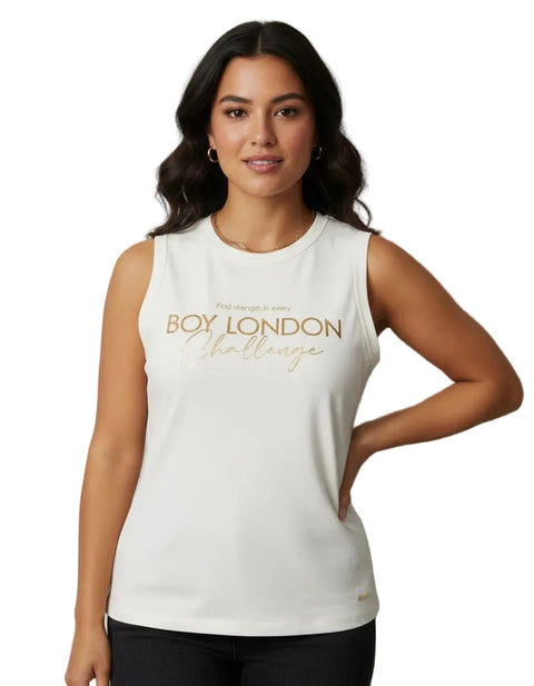 Playera Sin Mangas Hueso Mujer Boy London Challenge