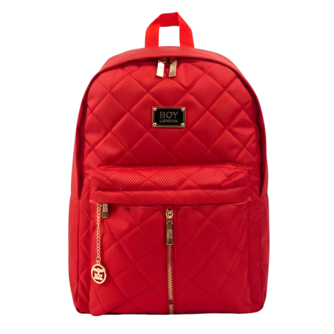 Mochila Casual Mujer Moda Urbana Boy London Color Rojo Liso