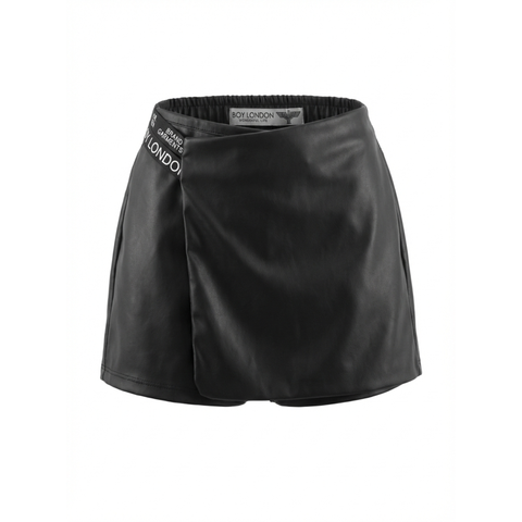 Falda Short Boy London Mujer Vinipiel Negra