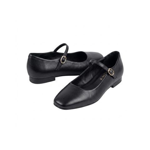 Zapato Mary Jane Boy London Mujer Negro Hebilla Dorada Shoes