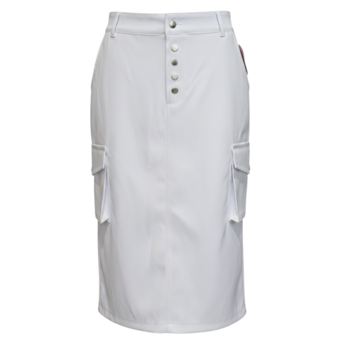 Falda Boy London Mujer Blanca Cargo Midi Utility