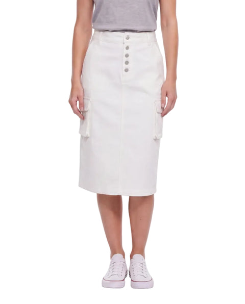 Falda Boy London Mujer Blanca Cargo Midi Utility