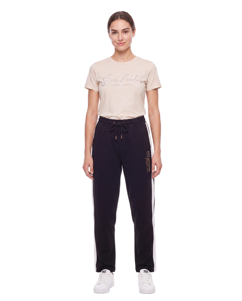 Pants deportivo Negro de Mujer Boy London Franja Lateral