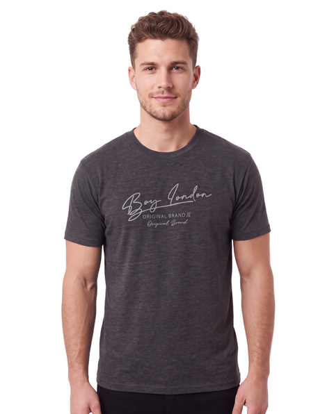 Playera Gris Oxford Boy London Firma Original Brand