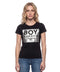 Playera Boy London Mujer Negra Inspire Foil Plateado