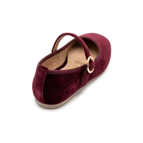 Zapato Mary Jane De Dama Boy London Terciopelo Vino shoes