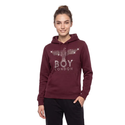 Sudadera Vino de Mujer Boy London Águila Pedrería